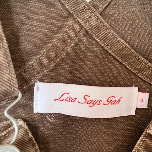 Lisa Says Gah brown Women's Jeans Overalls - Picture 6 of 8